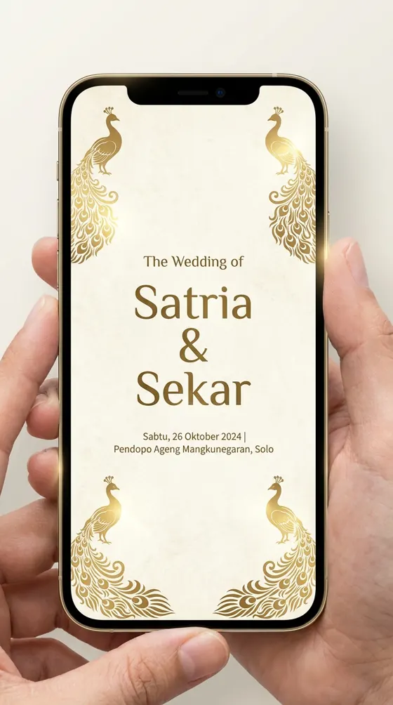 Contoh undangan Karsa Sedaya, tema Merak Kembar