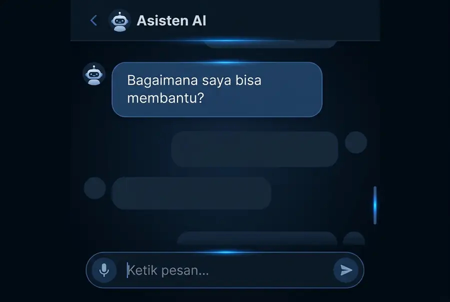 An AI assistant screen answering a customer question