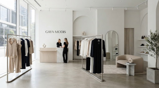 Interior butik bergaya minimalis modern